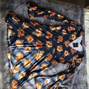 Plus floral skater dress